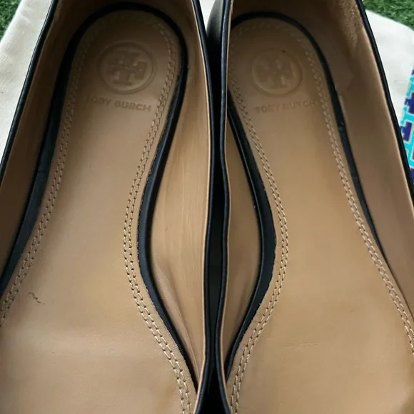 Tory Burch Black Leather Flats - Picture 8 of 14